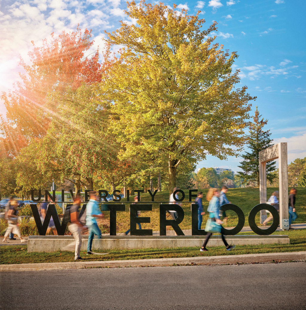University of Waterloo Outdoor sign